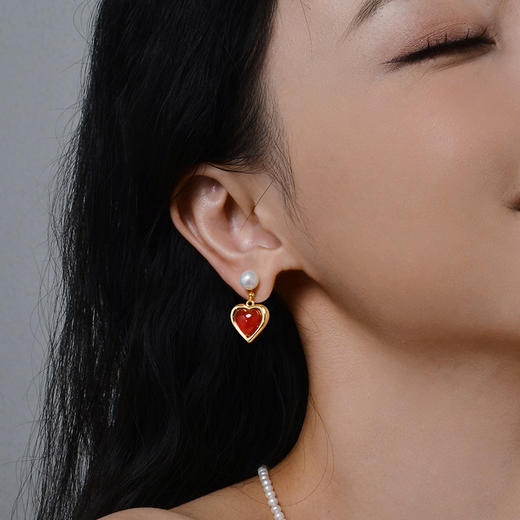 Manreya玛芮雅“心恋频率”淡水珍珠耳饰 商品图1