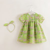 【马克珍妮 芦芙】夏装新款 女童棉真丝泡泡袖连衣裙230592 商品缩略图2