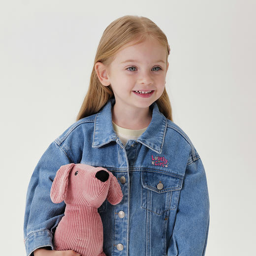 马克珍妮女童甜美百搭牛仔外套儿童纯棉夹克2025年春装新款250193 商品图3