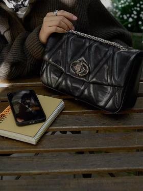 明治女包小香风菱格链条包