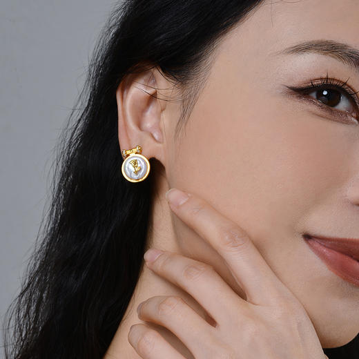 Manreya玛芮雅“冬日玫瑰"巴洛克珍珠耳饰 商品图4