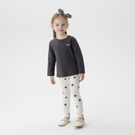 马克珍妮女童无感印花弹力打底裤宝宝裤子2024年春装新款240120 商品图2