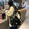 【下单即送徽章/小熊头/腮红小熊挂件❗️韩版可爱大容量ins简约背包】耐磨耐脏一擦即干净，双肩透气肩带，不勒肩膀 肩感舒适，高中小学生新款卡通可爱ins风，开学季大容量包包L 商品缩略图1