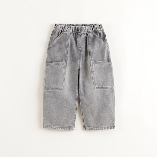 马克珍妮男童挺括直筒工装牛仔裤 儿童裤子2025年春装新款250022 商品图3