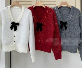 【门店同款】ENJOY冬季漂亮朋友珍珠亮片针织 160708075