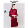 皮尔卡丹女装连衣裙红色醋酸长袖中式复古宴会礼服裙P1405E1819R0 商品缩略图0