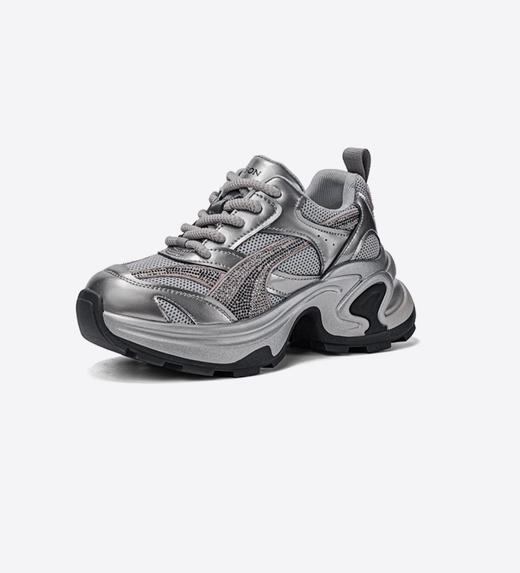 哈森厚底网面老爹鞋女2025春季新款潮流个性休闲运动鞋HCS251605 商品图1