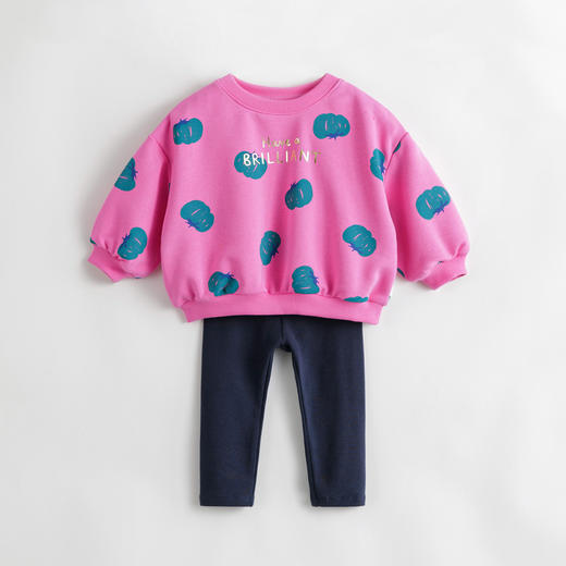 马克珍妮秋装新款 女童宽松卫衣弹力打底裤休闲套装231236 商品图1