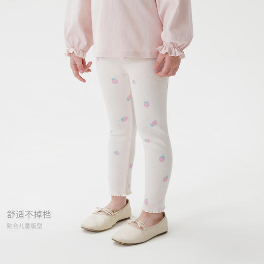 马克珍妮女童无感印花弹力打底裤宝宝裤子2024年春装新款240120 商品图1