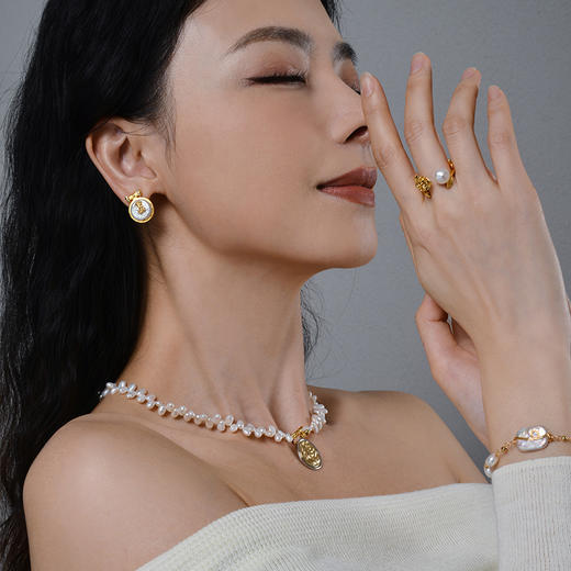 Manreya玛芮雅“鎏光岁月”巴洛克珍珠项链 商品图1