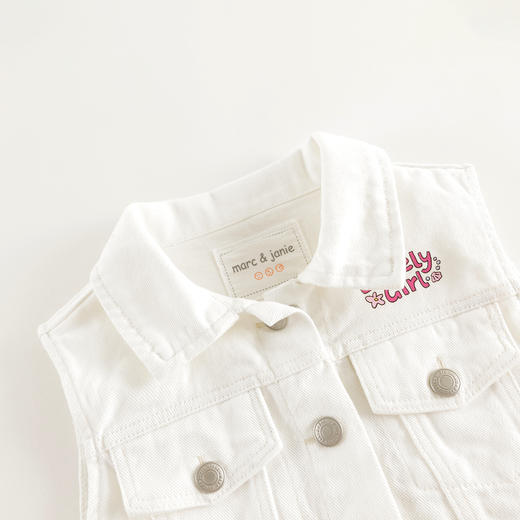 马克珍妮女童甜美百搭牛仔马甲儿童背心夹克2025年春装新款250195 商品图4