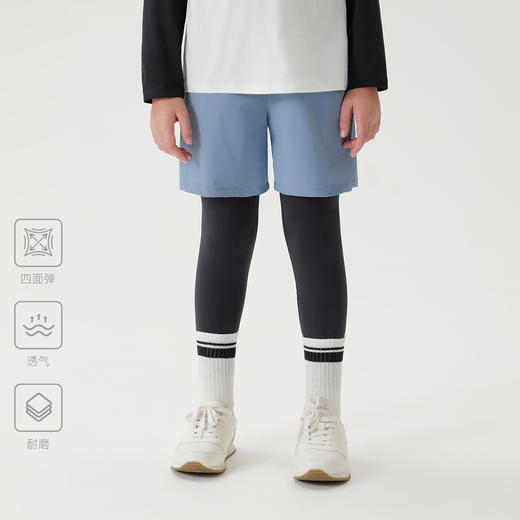 马克珍妮男童时尚假两件运动速干裤儿童裤子2025年春装新款250037 商品图0