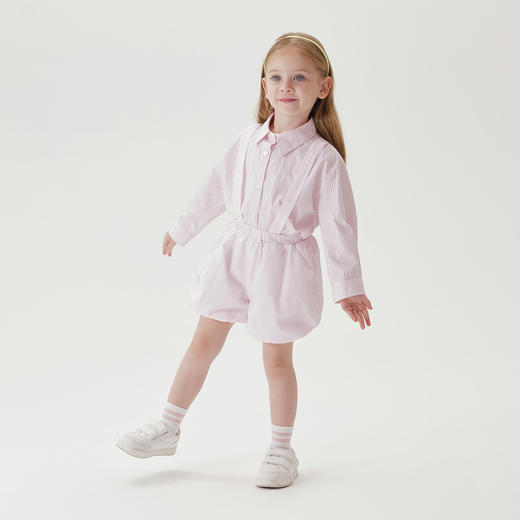 [可调节背带]马克珍妮女童柔软花苞背带裤宝宝裤子春夏新款250288 商品图1