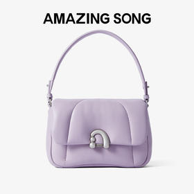 Amazing Song乙颂 花卷包中号新款小众单肩羊皮质感手提斜挎包包女