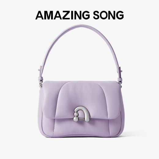 Amazing Song乙颂 花卷包中号新款小众单肩羊皮质感手提斜挎包包女 商品图0