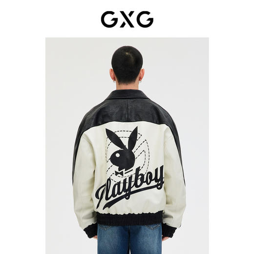 GXG男装黑白撞色夹克外套 春季热卖夹克 商品图3