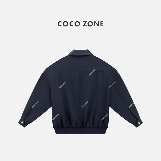 COCO ZONE 美式复古翻领长袖外套简约百搭休闲上衣CC1B1494 商品图1