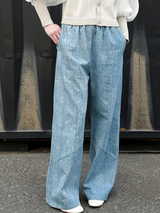 TYNVIE挺括桶形牛仔裤-蓝色 商品图8