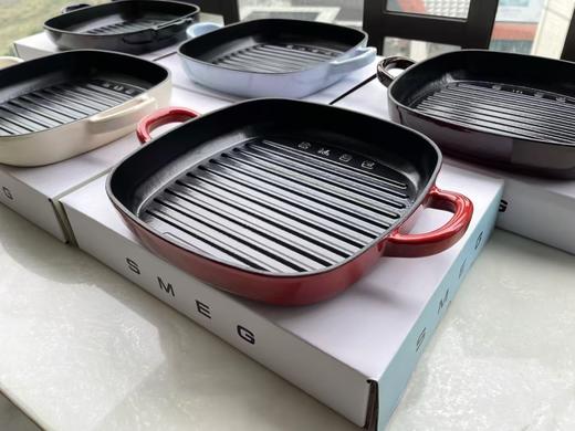 【多功能煎锅】原单出口SM*G铸铁煎锅不粘锅26cm 双耳牛排彩盒煎鱼导热迅速平底锅家用厨房锅具 商品图1