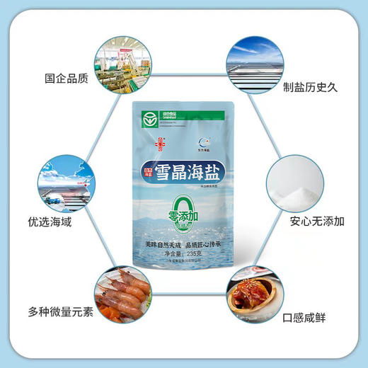 【鲁盐】0添加雪晶海盐 10袋组合装【生产日期2023年7月，保质期5年，介意者慎拍】 商品图0