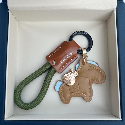 【马上有钱！手工牛皮多功能挂件】汽车钥匙扣挂件简约个性男女情侣钥匙链挂绳 商品图0