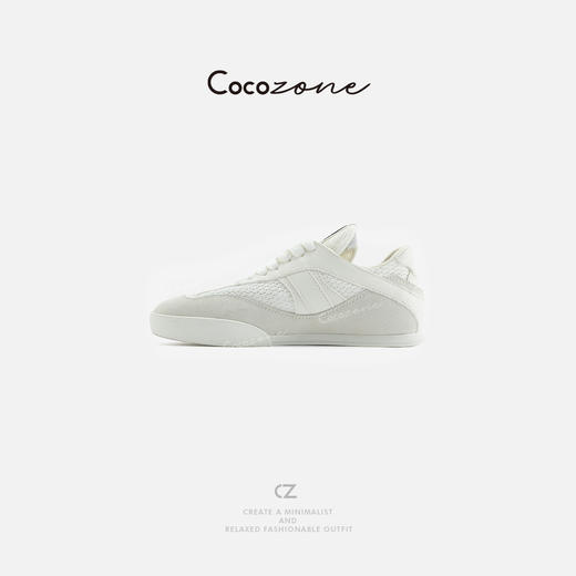 COCO ZONE 早春设计感网面透气平底系带休闲鞋CD2A0072 商品图0