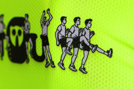 严素跑步TEE,马克操,男/女款,轻量 短袖T恤荧光色 速干快干 严素态度 商品图4