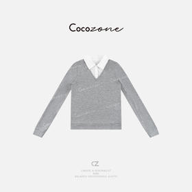 COCO ZONE 春季假两件POLO领长袖套头打底衫CD1A0008