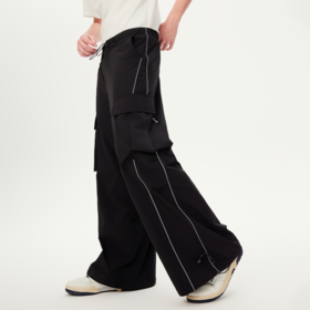 YKYB黄子韬2025春季新款工装裤长裤舒适耐用透气抽绳梭织裤Y51NXK019