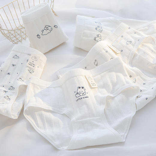 【YW】无忧购五条装7A抗菌裆可爱兔子印花女士内裤2511(截单后7天发货) 商品图1