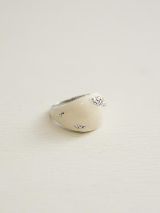 HANYING｜大号蛋形珐琅戒指 [ 黑金HY-WTB-8 / 白银HY-WTB-9 ] 商品图1