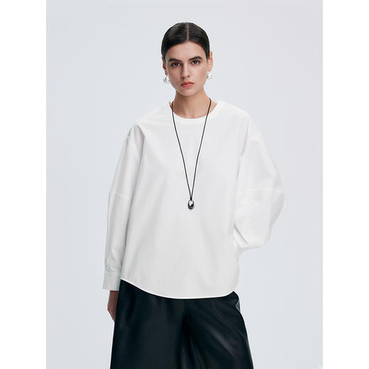 棉仓362604013-初棉宽松长袖衬衫 商品图0