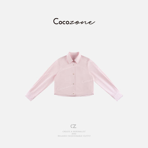 COCO ZONE 100棉春季简约单排扣长袖衬衫ACD1A0046 商品图0