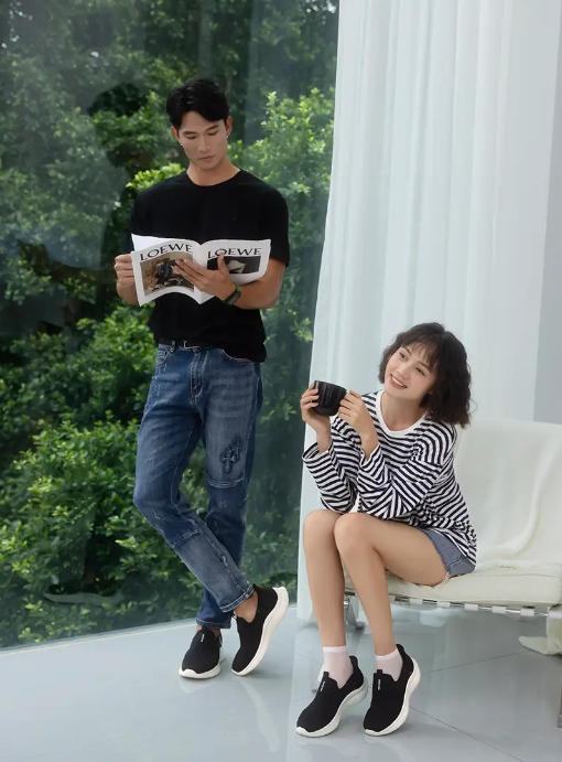 【工厂回笼资金，破价团】一脚蹬“闪穿鞋”，好穿不弯腰！【男女同款】4cm加厚打底，飞织鞋面，极简舒适，开春抢先一步！ 一脚蹬飞织休闲鞋BTHY-1141101 商品图8