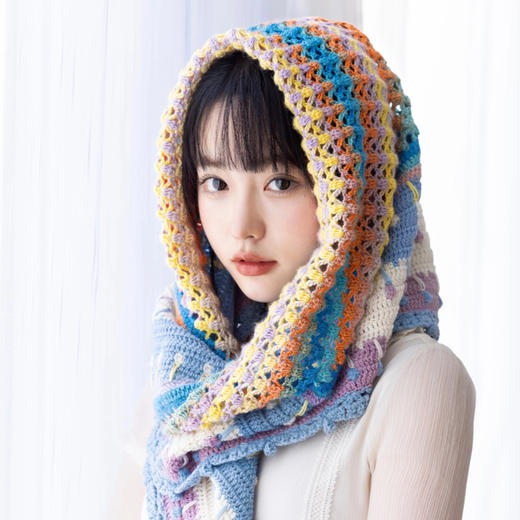 苏苏姐家朝华三角披肩手工diy编织钩针毛线团自制披肩材料包 商品图3