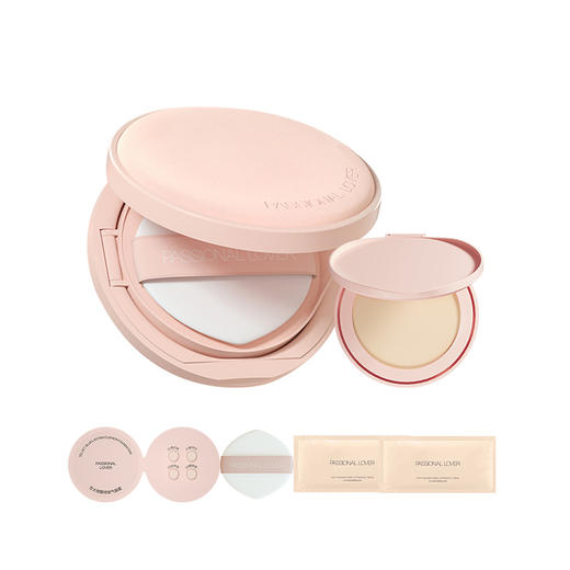 Passional Lover/PL 恋火绒雾持妆气垫霜14g （赠替换芯*1，四色试色卡*1，皮皮粉扑*1，卸妆湿巾*2） 商品图2