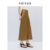 商场同款naivee纳薇25春简约自在流光醋酸半身裙松紧腰黑色女251273281 商品缩略图2