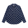 GXG男装 深蓝棋盘格提花潮流时尚衬衫外套   春季热卖 商品缩略图4