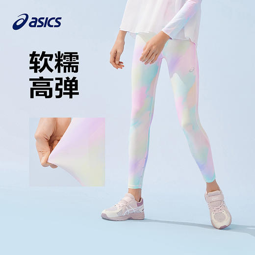 ASICS/亚瑟士童装2025年夏季新款女童运动legging吸湿速干弹力裤 商品图0