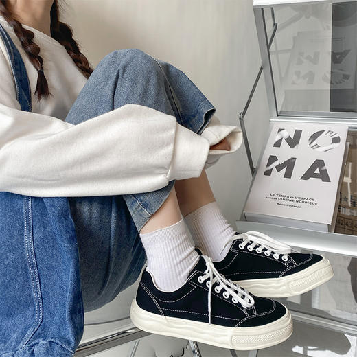【YW】无忧购25年春季小众百搭休闲复古增高帆布鞋MIS-542（截单后7天发货) 商品图12