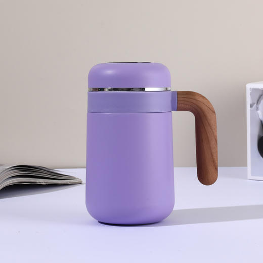 【智能温显316不锈钢保温杯】男女办公室咖啡杯带手柄 茶水分离泡茶杯  情人节l 商品图8