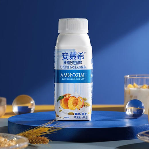 安慕希伊利黄桃燕麦希腊风味酸奶整箱200g✖10瓶✖1箱（新期货品/非临期） 商品图3