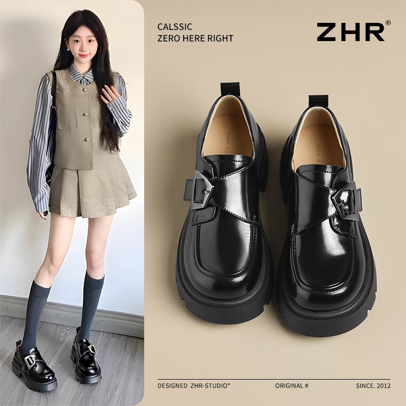 ZHR则则学院风乐福鞋女2025新款春季爆款超软皮鞋轻便英伦单鞋女
