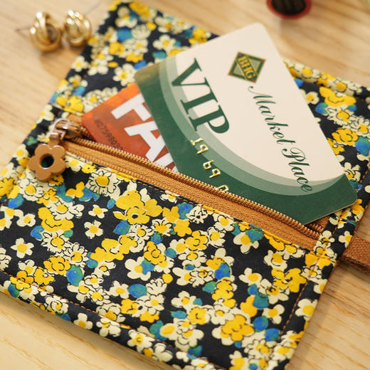 复古碎花系列卡包数据线包蓝牙耳机包小包布艺拉链迷你U盘U盾保护便携 商品图3