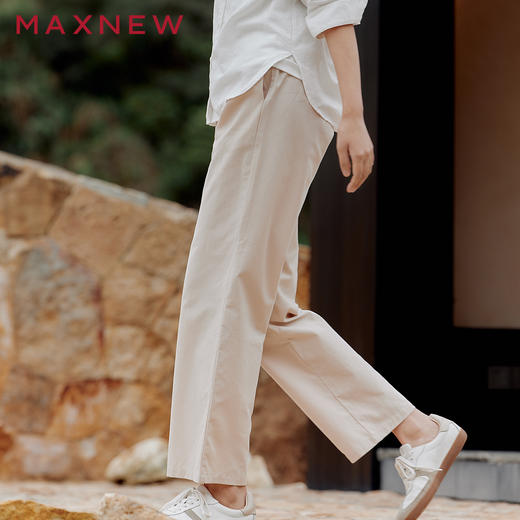 【长裤】棉麻直筒阔腿裤 1P1224405 商品图2