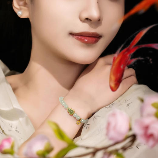 【经典】福禄双全新中式和田玉葫芦手串  925银葫芦手串吉祥圆满国风手链带证书 商品图3