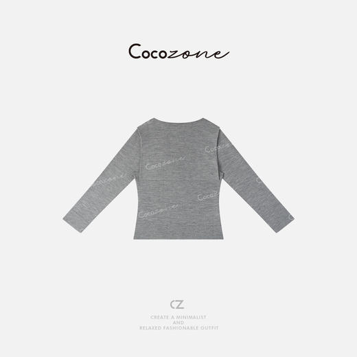 COCO ZONE 100绵羊毛春季圆领外搭披肩针织衫ACD1A0027 商品图3