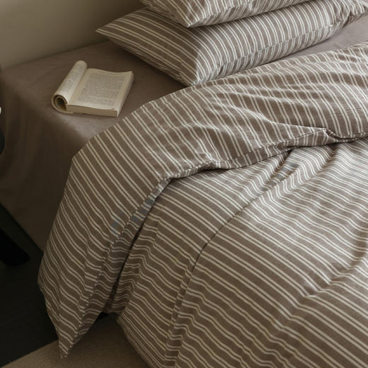 【宽窄条四件套】水洗棉四件套条纹纯棉床品套件条子全棉宽窄条件套 商品图2