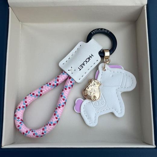 【马上有钱！手工牛皮多功能挂件】汽车钥匙扣挂件简约个性男女情侣钥匙链挂绳 商品图1