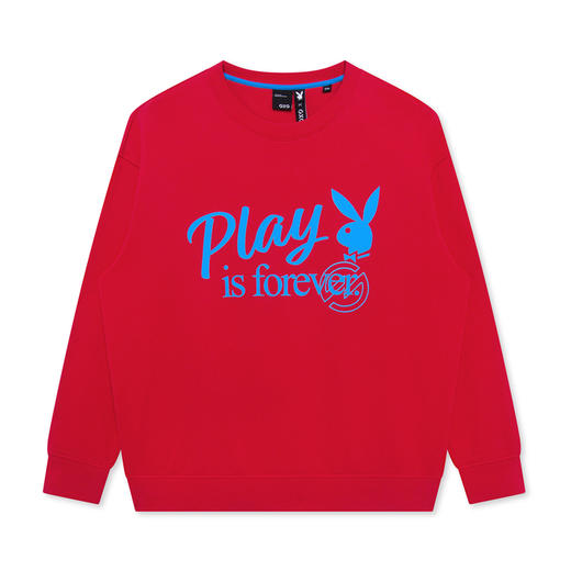 GXG男装红色撞色印花卫衣 圆领舒适休闲春季热卖时尚卫衣 GE1310196L 商品图4